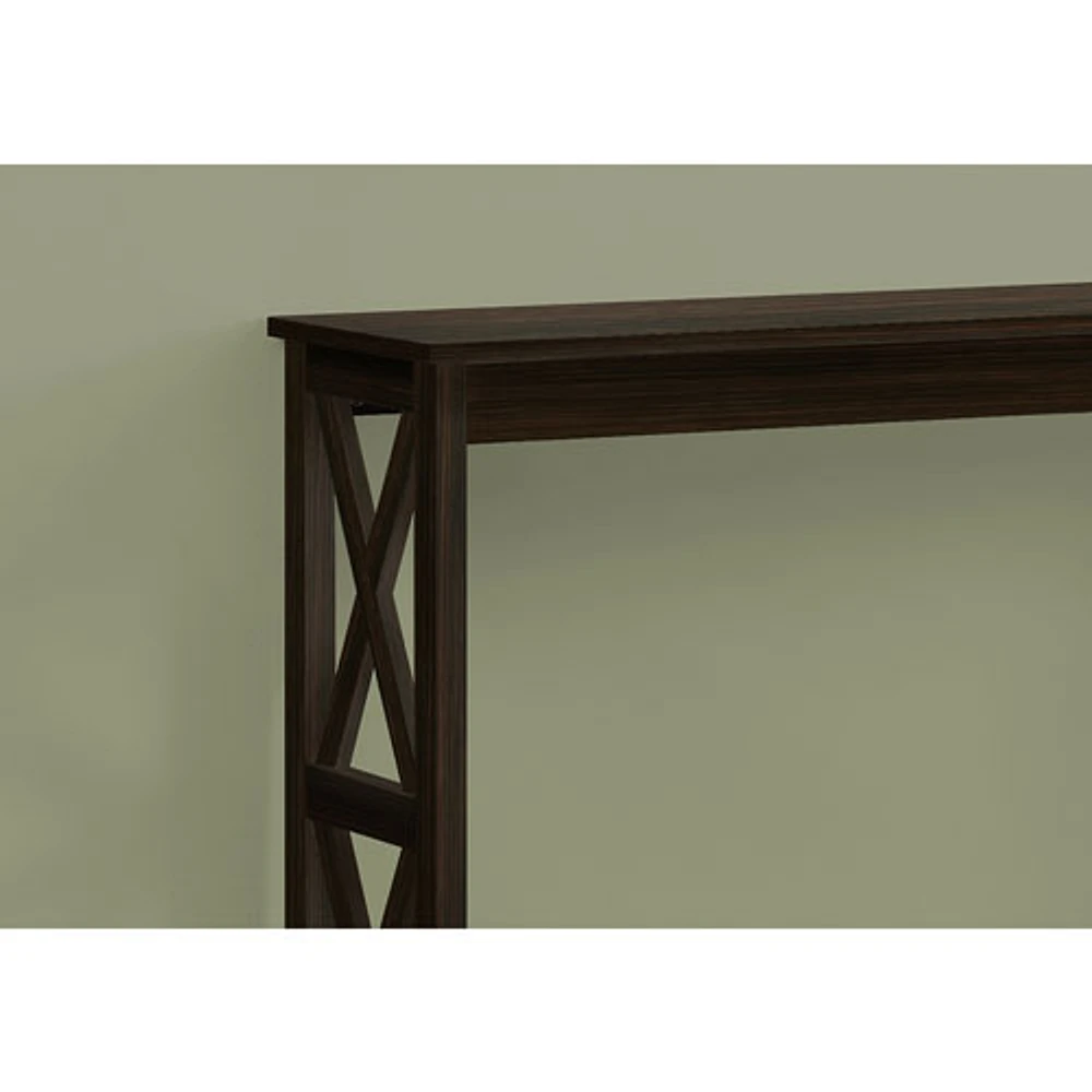 Monarch Transitional Rectangular Console Table with 1 Shelf