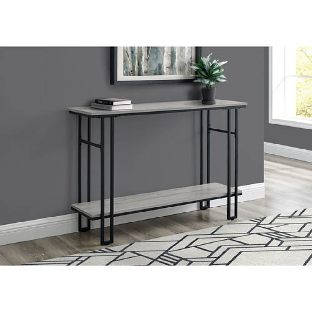 Monarch Contemporary Rectangular Console Table with 1 Shelf