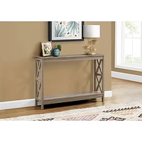 Monarch Transitional Rectangular Console Table with 1 Shelf - Dark Taupe