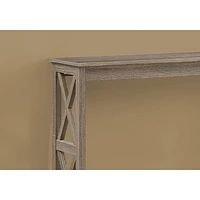 Monarch Transitional Rectangular Console Table with 1 Shelf - Dark Taupe