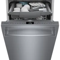 Bosch 18" 44dB Built-In Dishwasher with Stainless Steel Tub & Third Rack (SPX68B55UC) - Stainless