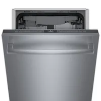 Bosch 18" 44dB Built-In Dishwasher with Stainless Steel Tub & Third Rack (SPX68B55UC) - Stainless