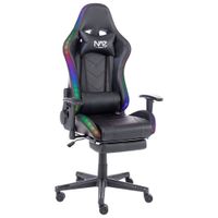 Naz Ultimate Series Ergonomic High-Back Faux Leather Gaming Chair - Black