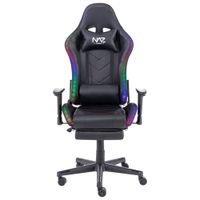 Naz Ultimate Series Ergonomic High-Back Faux Leather Gaming Chair - Black