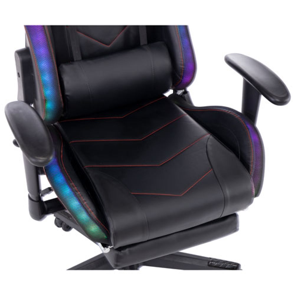 Naz Ultimate Series Ergonomic High-Back Faux Leather Gaming Chair - Black