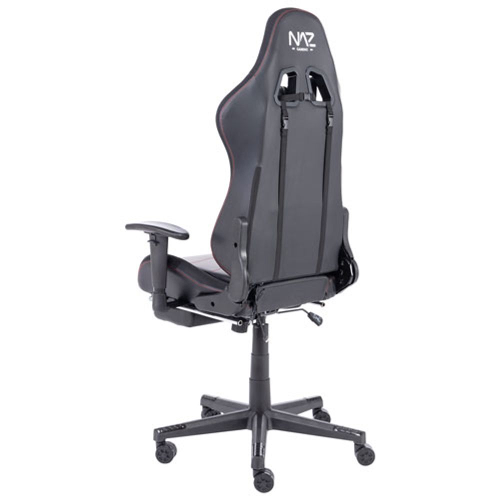 Naz Ultimate Series Ergonomic High-Back Faux Leather Gaming Chair - Black