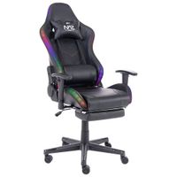 Naz Ultimate Series Ergonomic High-Back Faux Leather Gaming Chair - Black