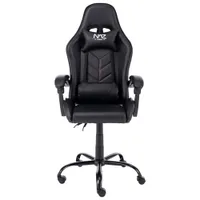 Naz Comfort Series Ergonomic High-Back Faux Leather Gaming Chair - Black