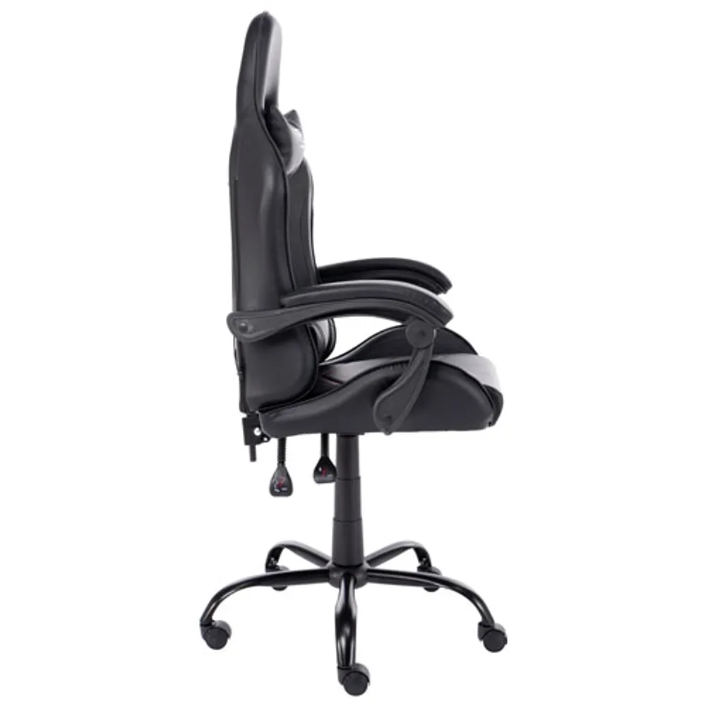Naz Comfort Series Ergonomic High-Back Faux Leather Gaming Chair - Black