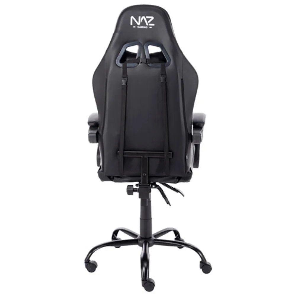 Naz Comfort Series Ergonomic High-Back Faux Leather Gaming Chair - Black