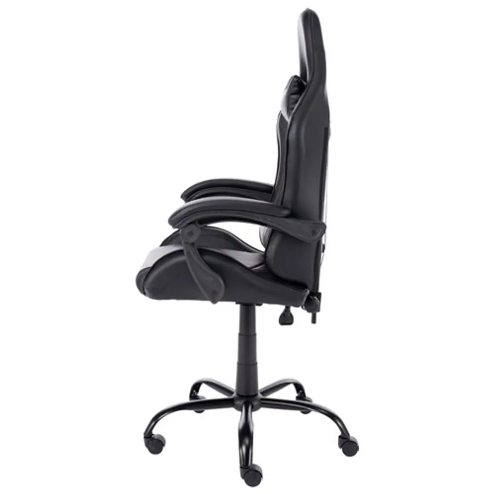 Naz Comfort Series Ergonomic High-Back Faux Leather Gaming Chair - Black