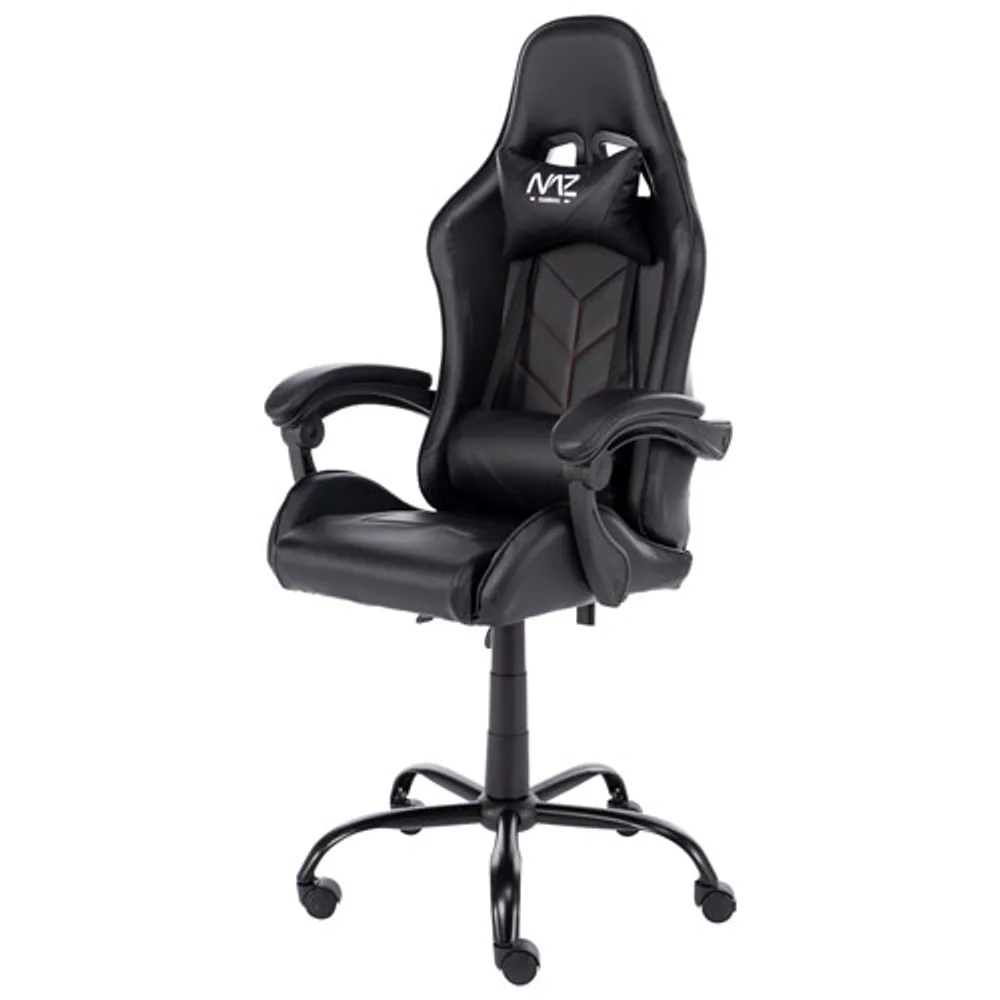 Naz Comfort Series Ergonomic High-Back Faux Leather Gaming Chair - Black