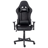 Fauteuil de jeu ergonomique à dossier haut en similicuir série Pro de Naz - Noir