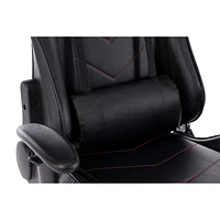 Fauteuil de jeu ergonomique à dossier haut en similicuir série Pro de Naz - Noir