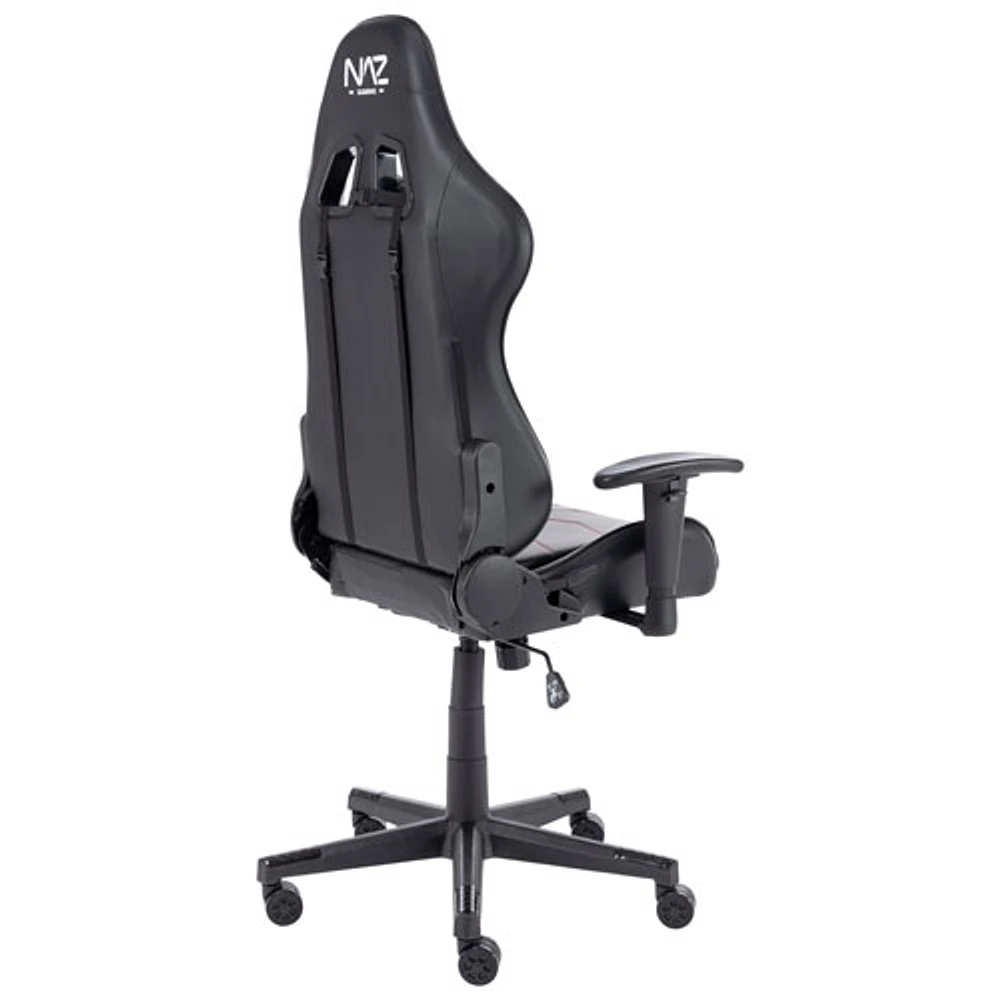 Fauteuil de jeu ergonomique à dossier haut en similicuir série Pro de Naz - Noir