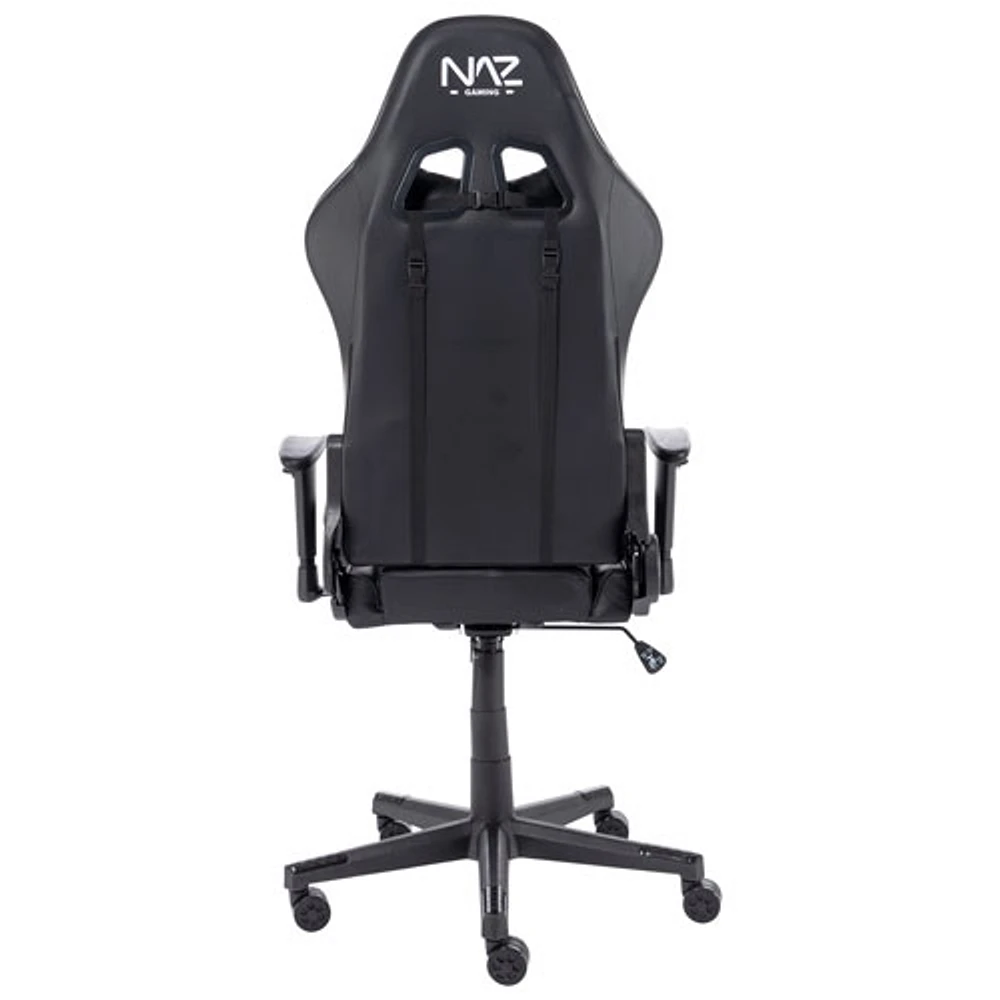 Fauteuil de jeu ergonomique à dossier haut en similicuir série Pro de Naz - Noir