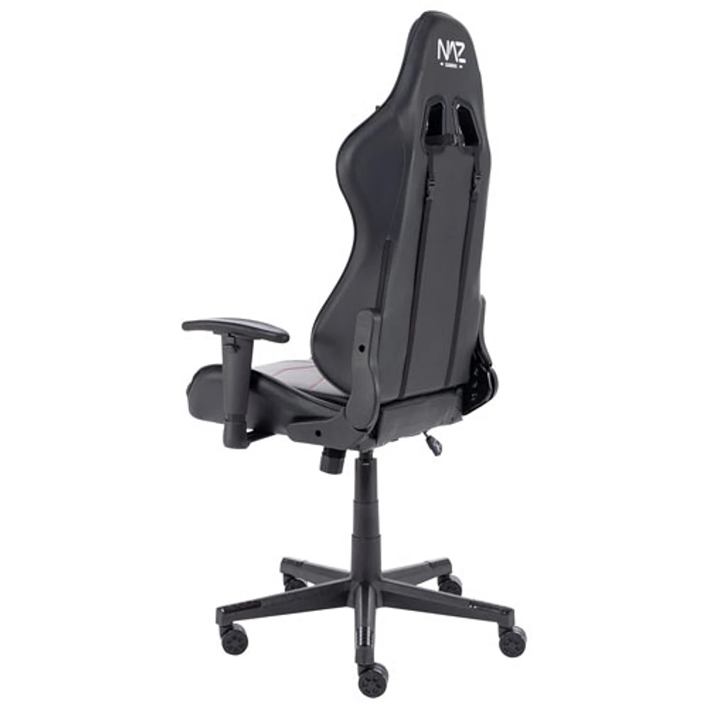 Fauteuil de jeu ergonomique à dossier haut en similicuir série Pro de Naz - Noir