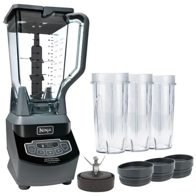 Mélangeur 2,1 L 1100 W Professional de Ninja avec tasses Nutri Ninja - Noir - Exclusivité BBY