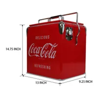 Coca-Cola 0.47 Cu. Ft. Ice Chest Cooler (CCVIC-13) - Red