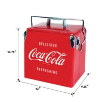 Coca-Cola 0.47 Cu. Ft. Ice Chest Cooler (CCVIC-13) - Red