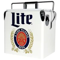 Miller Lite 0.47 Cu. Ft. Ice Chest Cooler (MLVIC-13) - White