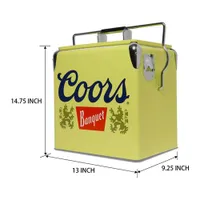 Coors Light 0.47 Cu. Ft. Ice Chest Cooler (CBVIC-13) - Yellow