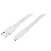 Insignia 3m (10 ft.) Braided Lightning to USB-A Cable - Moon Grey - 2 Pack