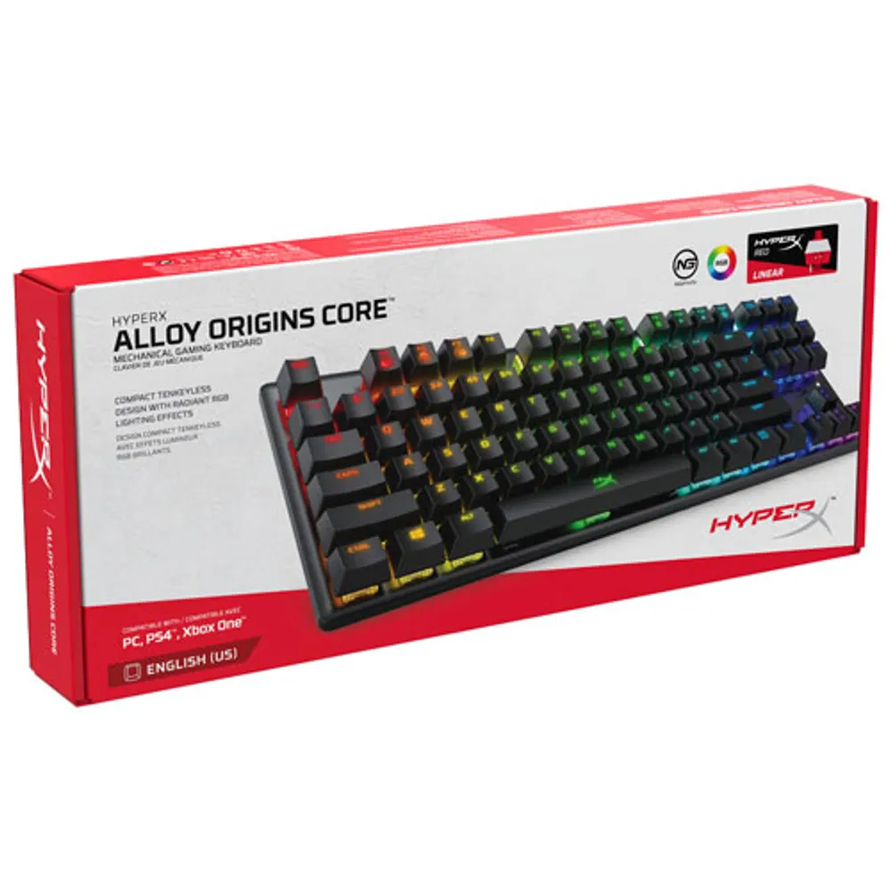 HyperX Alloy Origins Core Backlit Mechanical Red-Linear Gaming Keyboard