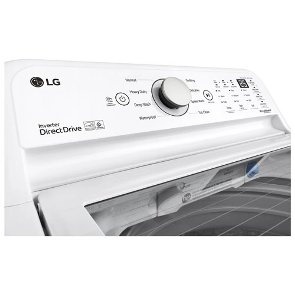 Laveuse à chargement par le haut haute efficacité de 5,8 pi³ de LG (WT7150CW) - Blanc