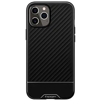 Étui rigide ajusté Core Armor de Spigen pour iPhone 12/12 Pro - Noir mat