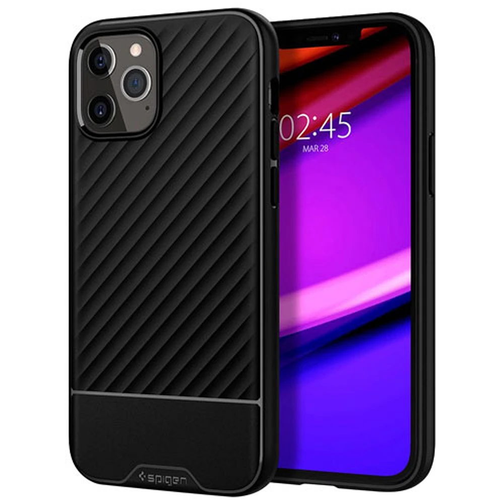 Spigen Core Armor Fitted Hard Shell Case for iPhone 12/12 Pro - Matte Black