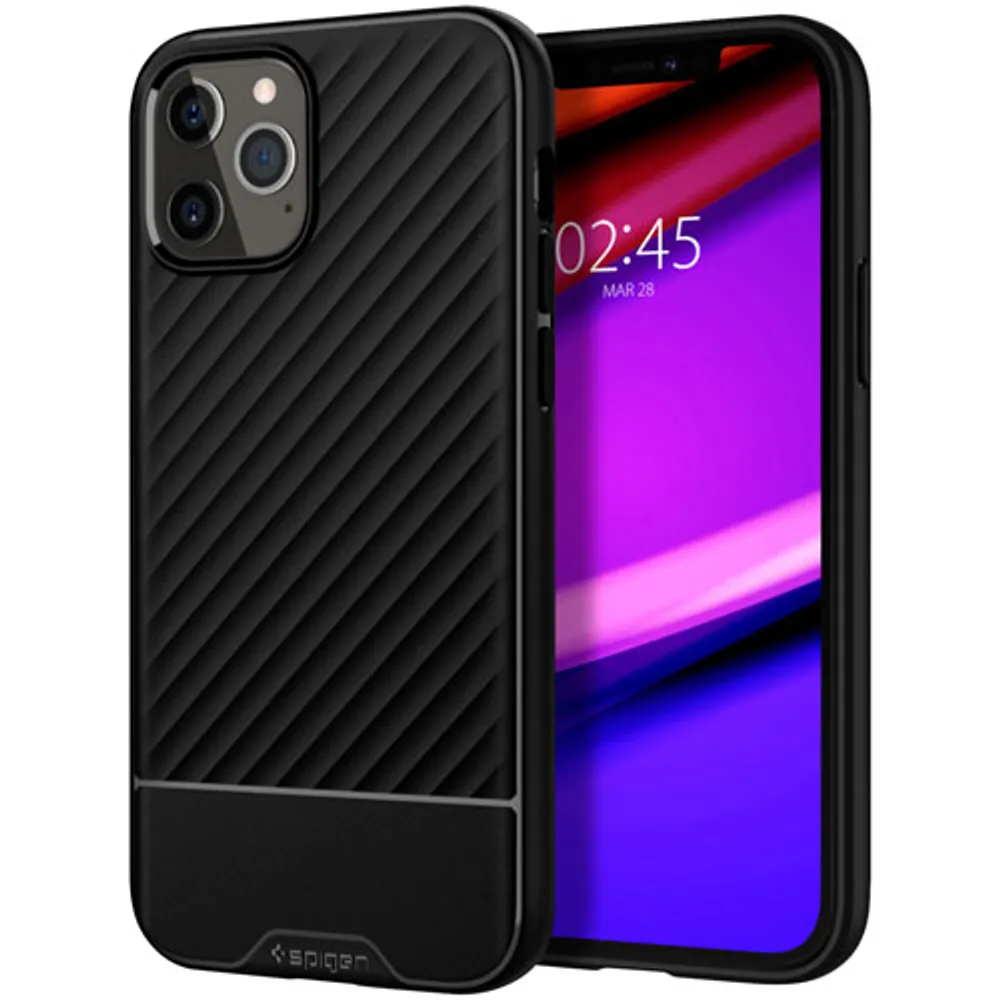 Spigen Core Armor Fitted Hard Shell Case for iPhone 12 Pro Max - Matte Black