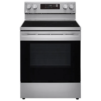 Cuisinière élect. convection ventil. friture air 30 po de LG (LREL6323S) - Inox - BO
