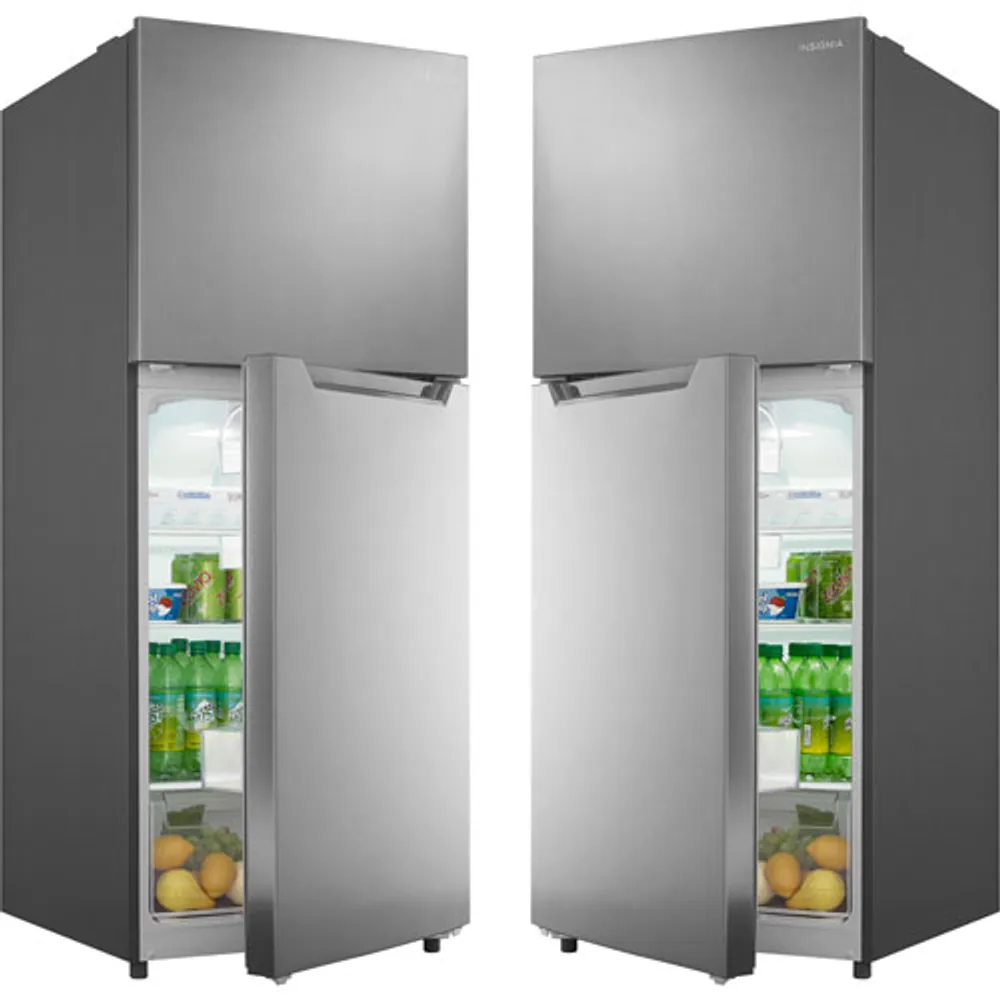 Insignia 24" 10.1 Cu. Ft. Top Freezer Refrigerator (NS-RTM10SS2-C) - Stainless Steel