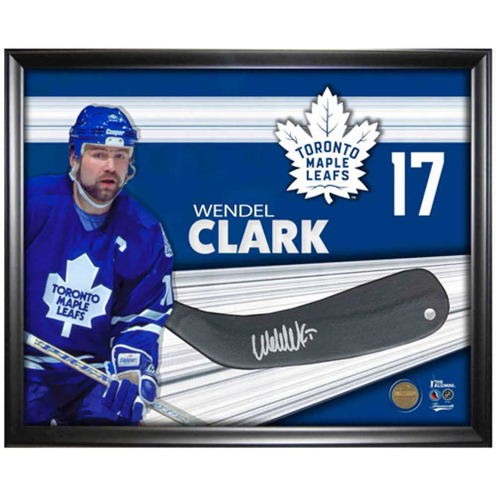 Frameworth PhotoGlass Toronto Maple Leafs: Wendel Clark Framed Signed Stick Blade (18x22")