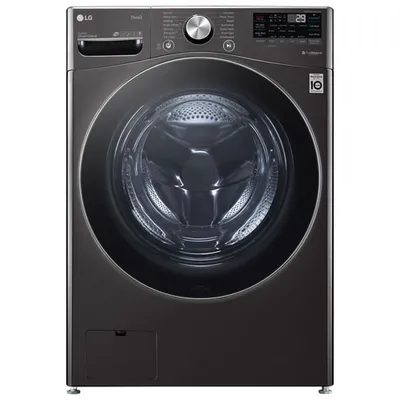 LG 5.2 Cu. Ft. High Efficiency Front Load Steam Washer (WM4100HBA) - Black Steel