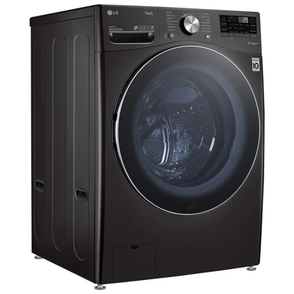 LG 5.2 Cu. Ft. High Efficiency Front Load Steam Washer (WM4100HBA) - Black Steel