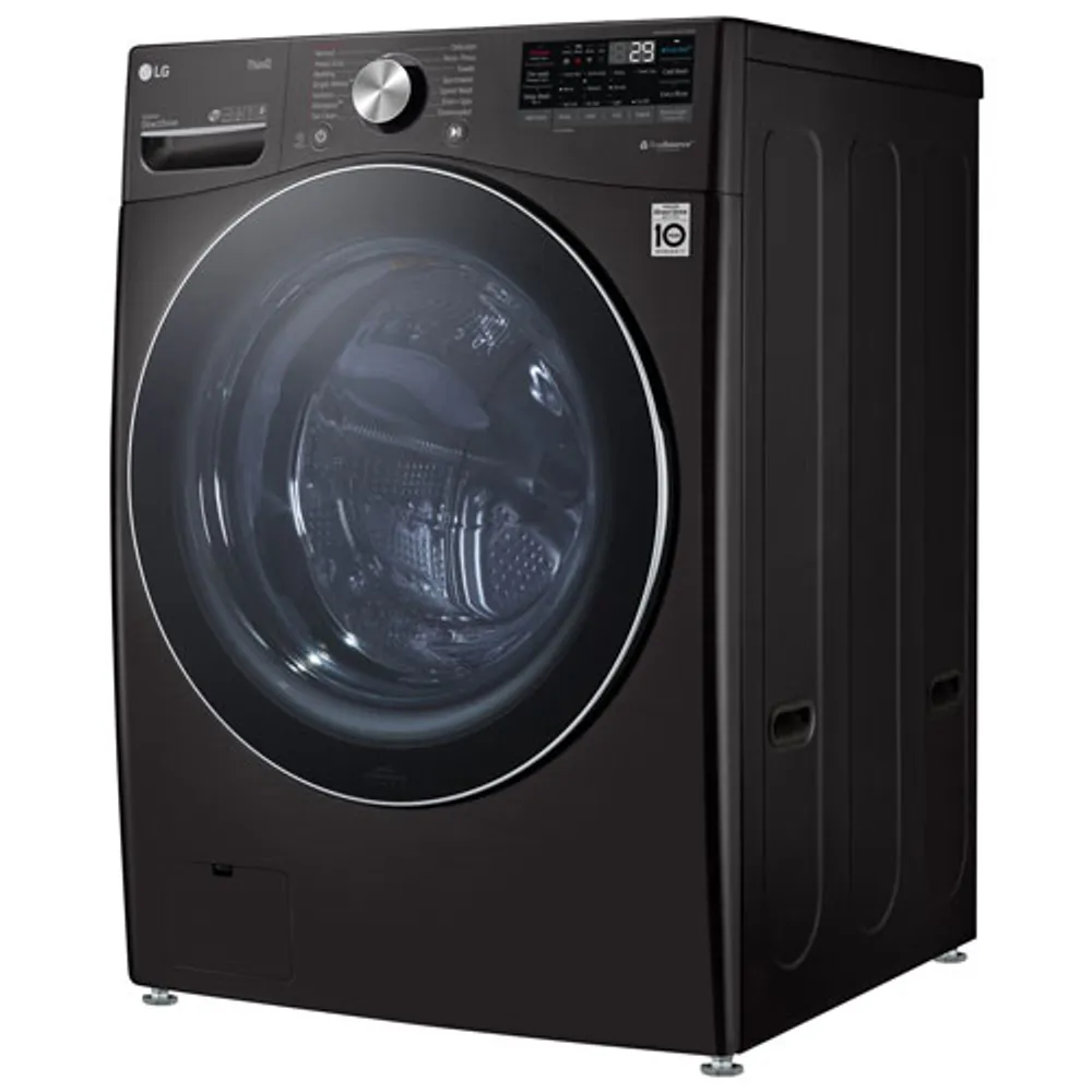 LG 5.2 Cu. Ft. High Efficiency Front Load Steam Washer (WM4100HBA) - Black Steel