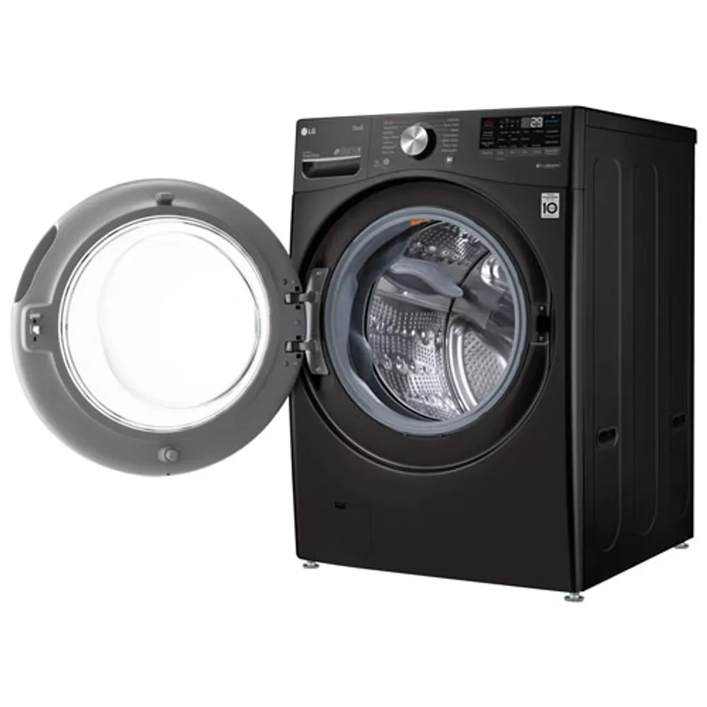 LG 5.2 Cu. Ft. High Efficiency Front Load Steam Washer (WM4100HBA) - Black Steel