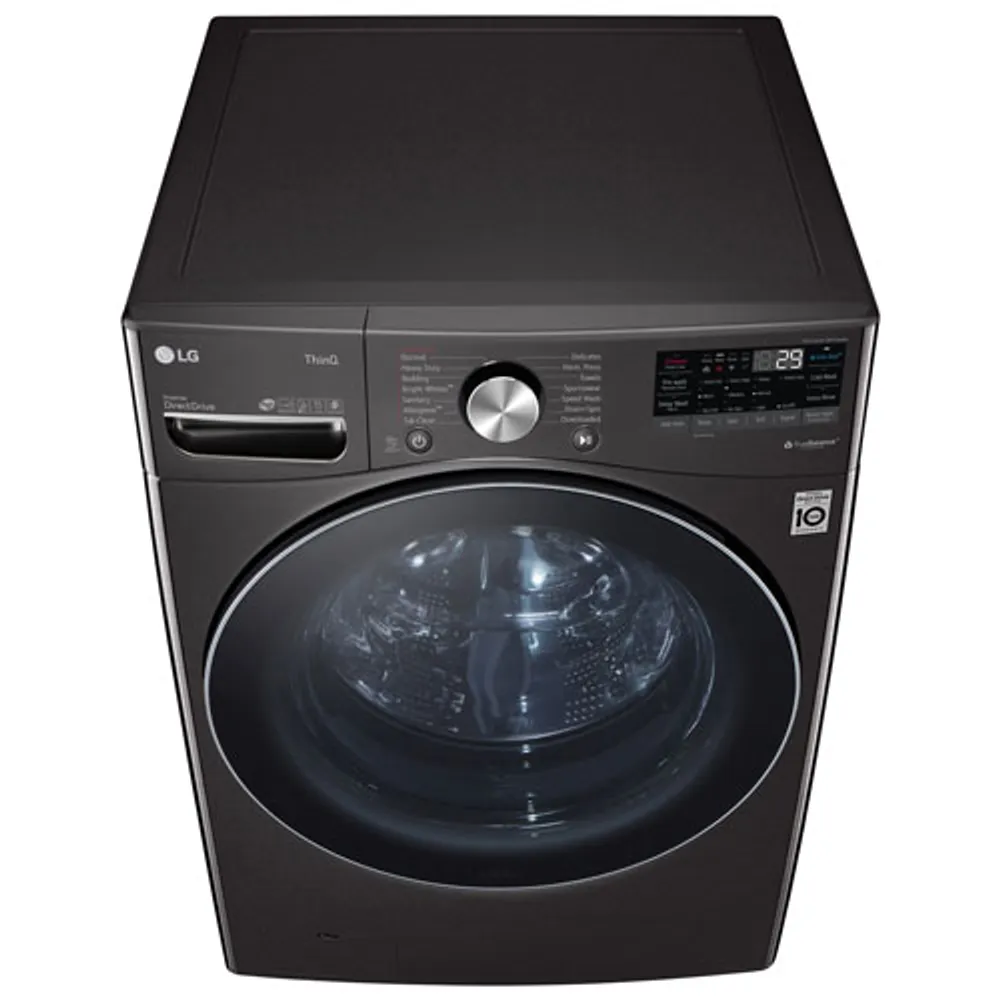 LG 5.2 Cu. Ft. High Efficiency Front Load Steam Washer (WM4100HBA) - Black Steel