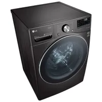 LG 5.2 Cu. Ft. High Efficiency Front Load Steam Washer (WM4100HBA) - Black Steel