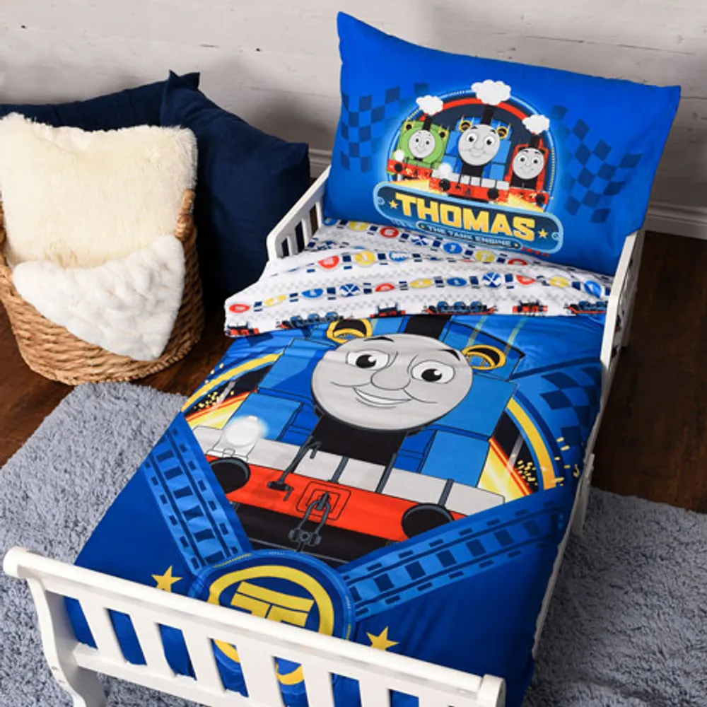 Thomas & Friends 3-Piece Toddler Bedding Set - Blue/Thomas & Railroad Signs