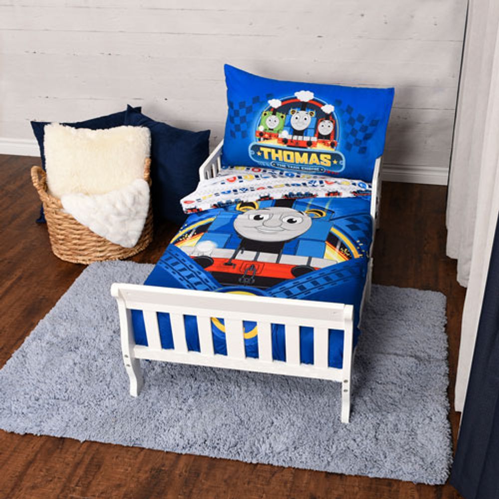 Thomas & Friends 3-Piece Toddler Bedding Set - Blue/Thomas & Railroad Signs