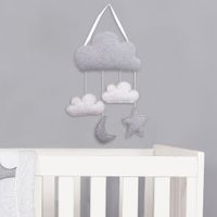 Nemcor Hanging Stars, Moons & Clouds Wall Decor - Grey