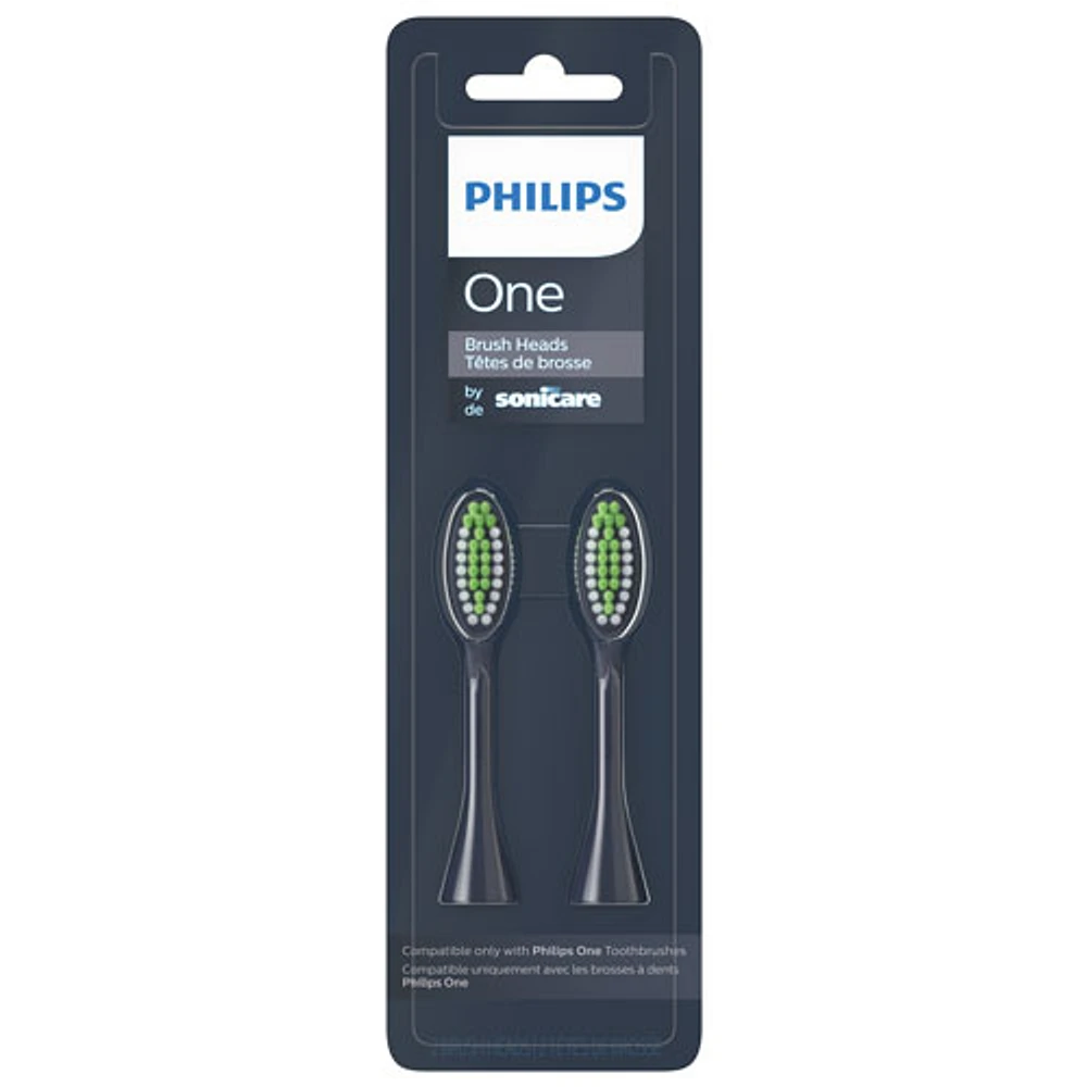 Philips One by Sonicare Replacement Brush Head (BH1022/04) - 2 Pack - Midnight Navy