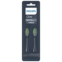 Philips One by Sonicare Replacement Brush Head (BH1022/04) - 2 Pack - Midnight Navy