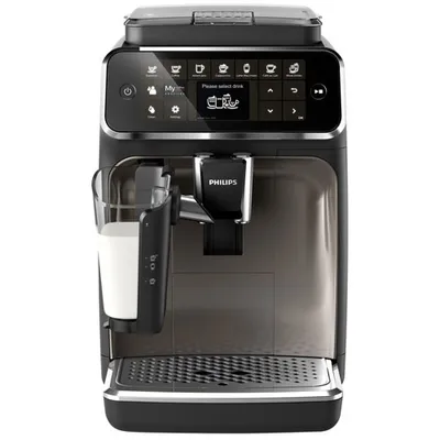 Philips 4300 Automatic Espresso Machine with LatteGo Milk Frother - Black