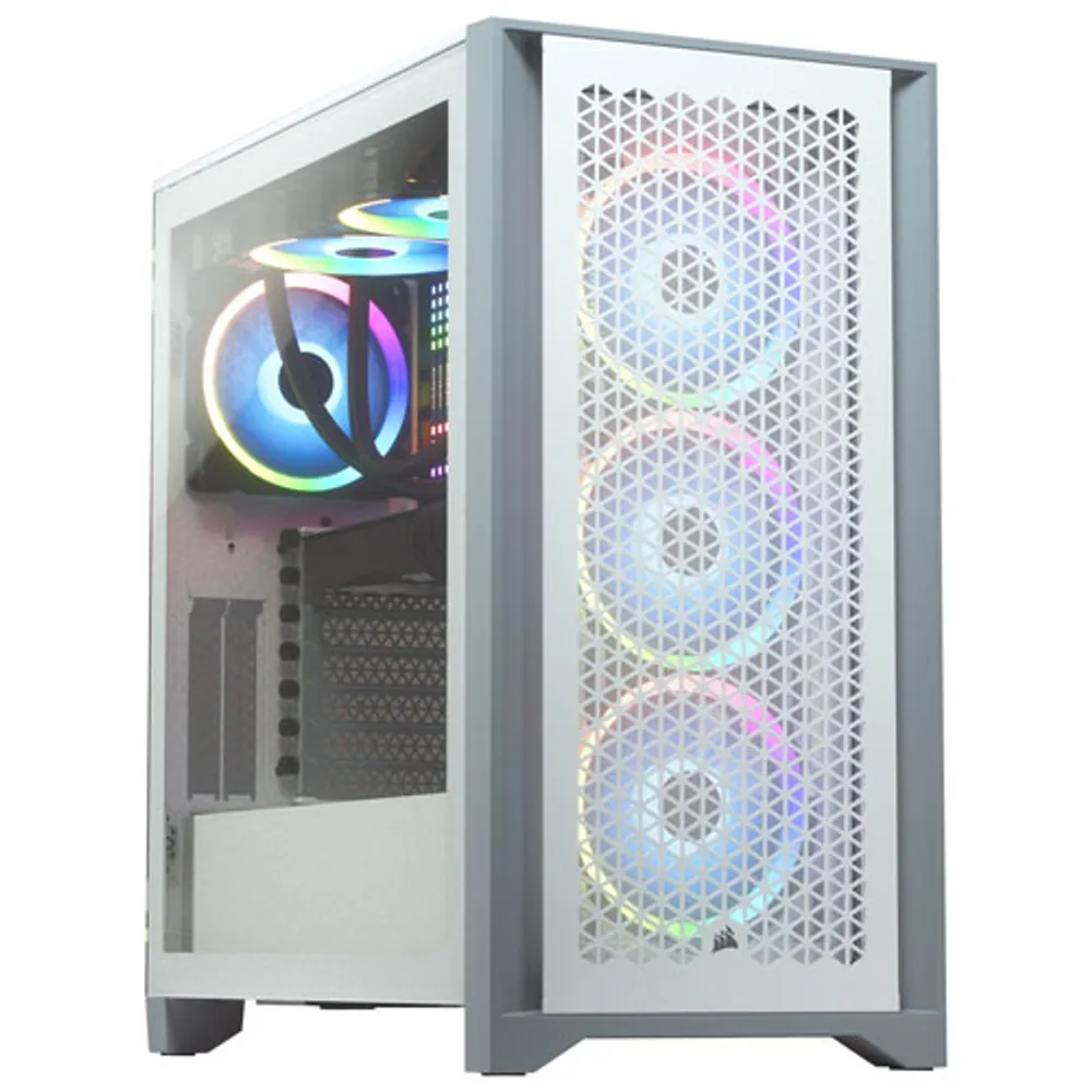 Corsair 4000D Airflow Mid-Tower ATX Computer Case - White