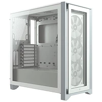 Corsair iCUE 4000X RGB Mid-Tower ATX Computer Case - White