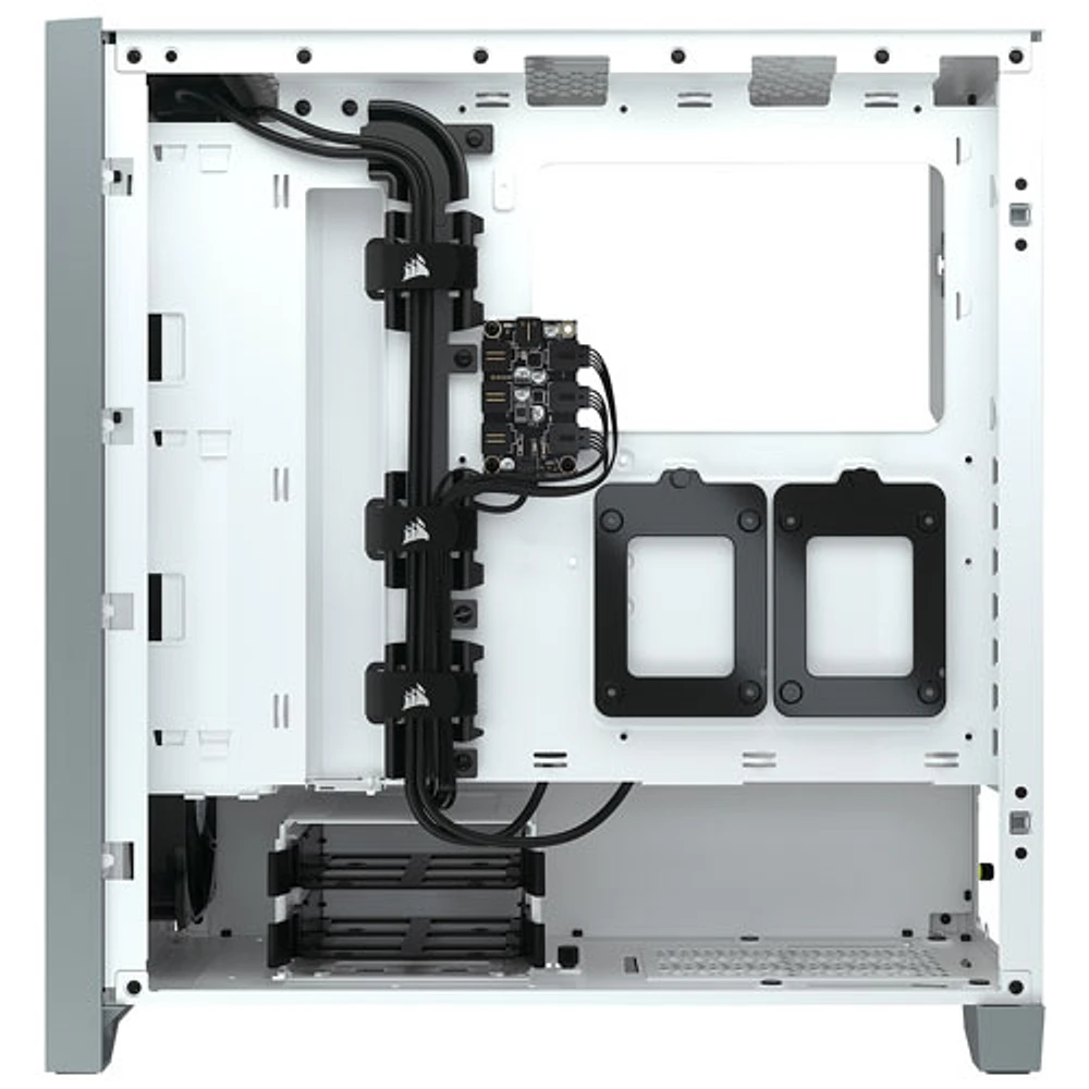 Tour d'ordinateur mi-haute ATX iCUE 4000X RGB de Corsair - Blanc